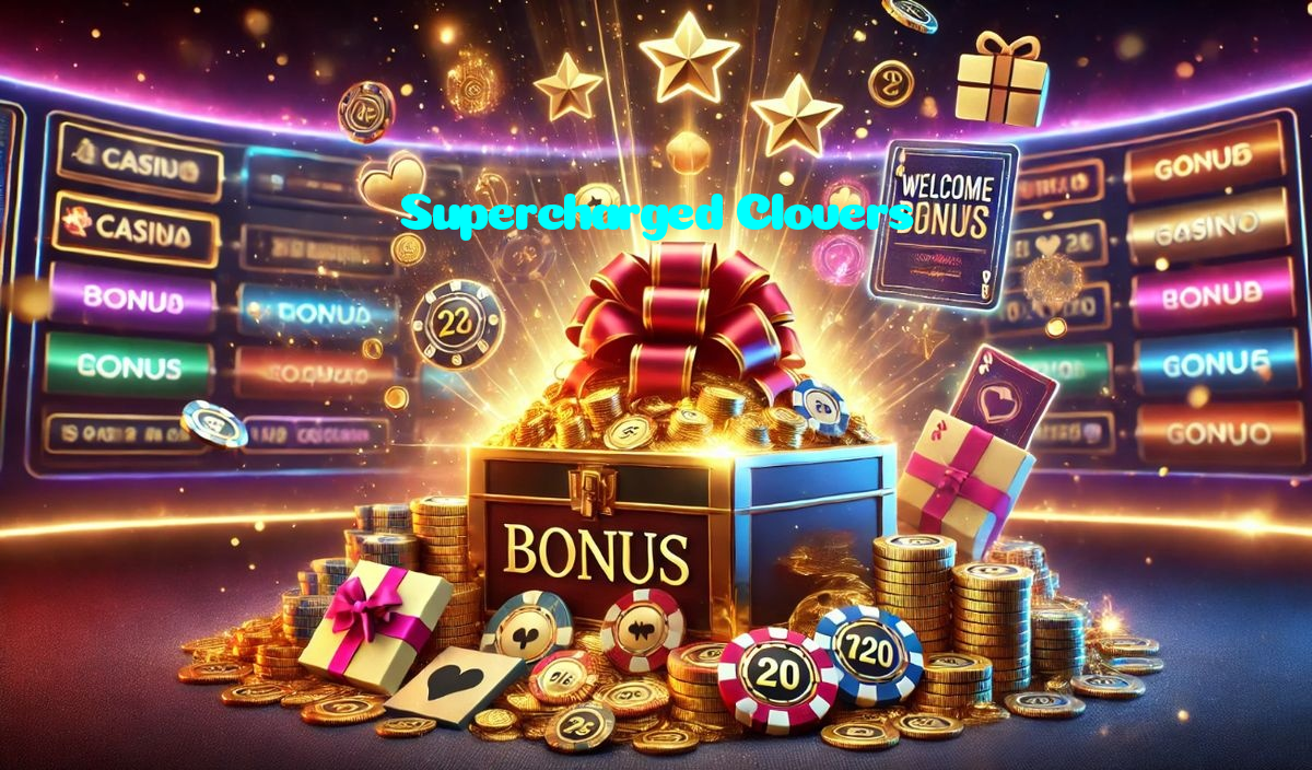 Supercharged Clovers casino presented on mobile device in Pakistan with slots and live games